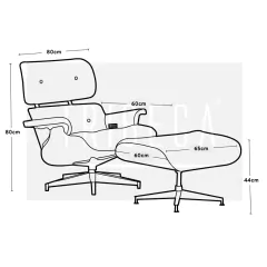 Sillon Miller con Ottoman Blanco EC-015/B - comprar online