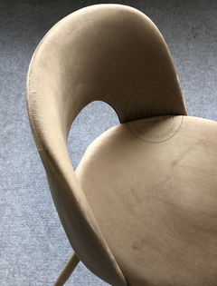 Imagen de Silla Myra Taupe Pana Base Negra - S-35N/TA-T