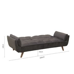 Imagen de SOFÁ BED OSLO GRIS OSCURO PANA OSLO-U/DG
