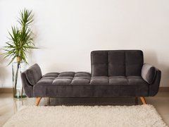 SOFÁ BED OSLO GRIS OSCURO PANA OSLO-U/DG - comprar online