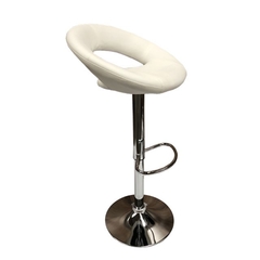 Banqueta Ecocuero Circle Blanca - RT-8089/B