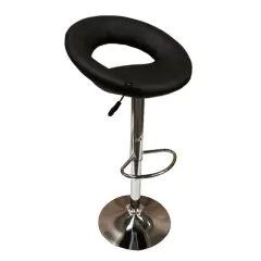 Banqueta Ecocuero Circle Negra - RT-8089/N