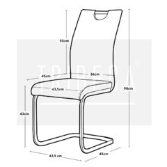Silla Becca Gris Claro Pana - RT-780/GC-T - comprar online
