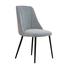 Silla Tess Gris Claro Pana base Negra G-91N/GC