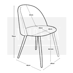 Silla Thea Beige Pana DC1752N/BE-T - comprar online