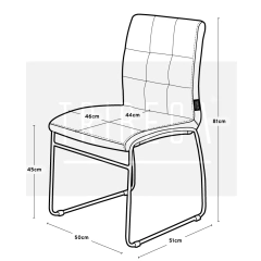 Silla Capitone Negra Base Cromo P- 9011/N - comprar online