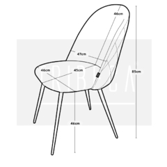 Silla Cheers Gris Oscuro Chenille - S-42M/GO en internet