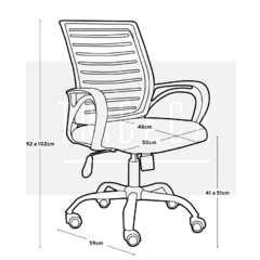 Silla Ellen Negra y blanco M-6303/NB - comprar online