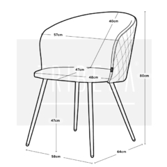 Silla Olive Taupe Pana - S-25M/TA-T - comprar online