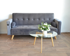 SOFÁ BED MARK GRIS OSCURO PANA MARK-UP/DG - comprar online