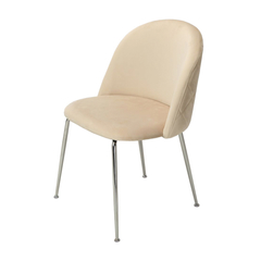 Silla Sybil Beige Base Cromo DC608-C/BE