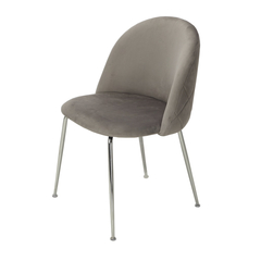 Silla Sybil Gris Claro base Cromo DC608-C/GC