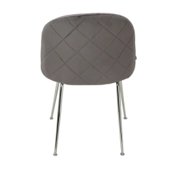 Imagen de Silla Sybil Gris Oscuro base Cromo DC608-C/GO