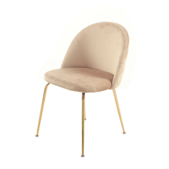 Silla Sybil Taupe Base Dorada DC608TA