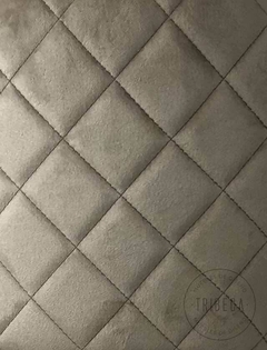 Banqueta Sybil Pana Taupe Base Cromo - DC903C/TA-T