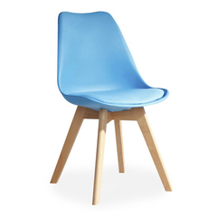 Silla Tulip Azul base madera - K1191/AP