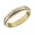 Par de Alianzas de Oro 18kt ALO0037 Giratoria Combinada Media Caña Fina 6 Gramos