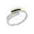 Anillo Medio Sin Fin cruzado Plata y Oro