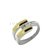 Anillo Medio Sin Fin triple Oro Plata y Oro