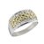 Anillo Medio Sin Fin triple Pirámides Plata y Oro