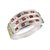 Anillo Medio Sin Fin triple Cubic Plata y Oro