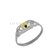 Anillo estilo antiguo Plata y Oro con cubic