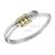 Anillo fino con piedra cruzada Plata y Oro