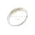 Anillo fino con piedra solitario Plata y Oro