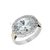 Anillo con piedra oval xgrande Plata y Oro