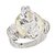 Anillo navette compromiso Plata y Oro