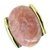 Anillo oval xg piedra natural Plata y Oro