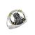 Anillo sello buho Plata y Oro