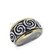 Anillo espirales borde Oro Plata y Oro