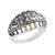 Anillo hindú labrado bombé Plata y Oro