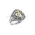 Anillo estilo hindú - rombitos Plata y Oro