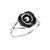 Anillo rosa cuerpo fino calado Plata y Oro