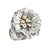 Anillo Flor importante Plata y Oro