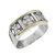 Anillo tréboles de la suerte cinta borde Oro Plata y Oro