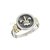 Anillo sello centro Flor de lis Plata y Oro
