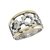 Anillo guarda pampa borde Oro ancho calado Plata y Oro