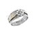 Anillo cruz pampa en relieve Plata y Oro