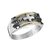 Anillo rosario borde Oro Plata y Oro