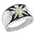 Anillo sello cruz de malta Plata y Oro