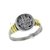Anillo sello fino cruz San Benito Plata y Oro