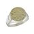 Anillo sello cruz San Benito frente Oro 12mm Plata y Oro