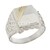 Anillo sello Coronas rectangular para grabar Plata y Oro 13x15mm