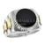 Anillo sello con onix redondo Plata y Oro