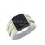 Anillo calado piedra onix Plata y Oro