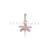 Dije libelula mini alas cubic plata y oro