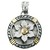 Medalla redonda Flor 6 punta plata y oro